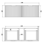ABS RIVA WH1200-MW VIENNA FLUTED WALL HUNG VANITY 1200MM SINGLE BOWL MATTE WHITE - Urban Designs Bathroom and Kitchen