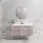 ABS RIVA WH1200-WO BALI FLUTED WALL HUNG VANITY 1200MM SINGLE BOWL WHITE OAK - Urban Designs Bathroom and Kitchen