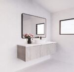 ABS RIVA WH1500-WO VIENNA FLUTED WALL HUNG VANITY 1500MM SINGLE BOWL WHITE OAK - Urban Designs Bathroom and Kitchen