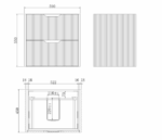ABS RIVA WH600-AO BALI FLUTED WALL HUNG VANITY 600MM AMERICAN OAK - Urban Designs Bathroom and Kitchen