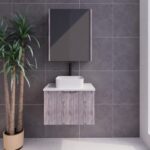 ABS RIVA WH600-WO VIENNA FLUTED WALL HUNG VANITY 600MM WHITE OAK - Urban Designs Bathroom and Kitchen