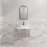 ABS RIVA WH600-WO VIENNA FLUTED WALL HUNG VANITY 600MM WHITE OAK - Urban Designs Bathroom and Kitchen