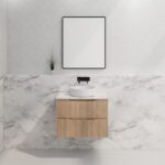 ABS RIVA WH750-AO BALI FLUTED WALL HUNG VANITY 750MM AMERICAN OAK - Urban Designs Bathroom and Kitchen