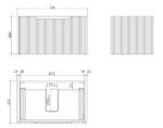 ABS RIVA WH750-MW VIENNA FLUTED WALL HUNG VANITY 750MM MATTE WHITE - Urban Designs Bathroom and Kitchen