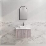 ABS RIVA WH750-WO VIENNA FLUTED WALL HUNG VANITY 750MM WHITE OAK - Urban Designs Bathroom and Kitchen