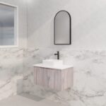 ABS RIVA WH750-WO VIENNA FLUTED WALL HUNG VANITY 750MM WHITE OAK - Urban Designs Bathroom and Kitchen