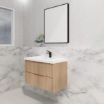ABS RIVA WH900-AO BALI FLUTED WALL HUNG VANITY 900MM AMERICAN OAK - Urban Designs Bathroom and Kitchen