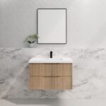 ABS RIVA WH900-AO BALI FLUTED WALL HUNG VANITY 900MM AMERICAN OAK - Urban Designs Bathroom and Kitchen