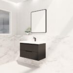 ABS RIVA WH900-MB BALI FLUTED WALL HUNG VANITY 900MM MATTE BLACK - Urban Designs Bathroom and Kitchen