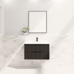 ABS RIVA WH900-MB BALI FLUTED WALL HUNG VANITY 900MM MATTE BLACK - Urban Designs Bathroom and Kitchen