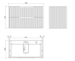ABS RIVA WH900-MW BALI FLUTED WALL HUNG VANITY 900MM MATTE WHITE - Urban Designs Bathroom and Kitchen