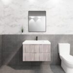 ABS RIVA WH900-WO BALI FLUTED WALL HUNG VANITY 900MM WHITE OAK - Urban Designs Bathroom and Kitchen