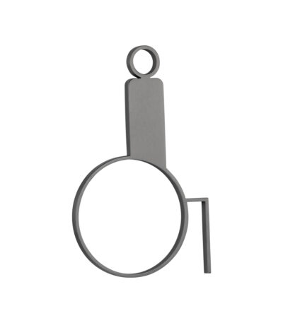 Accessible Restroom Sign - 120mm - Brushed Gunmetal