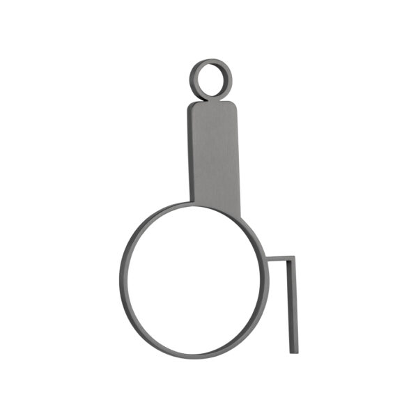 Accessible Restroom Sign - 120mm - Brushed Gunmetal