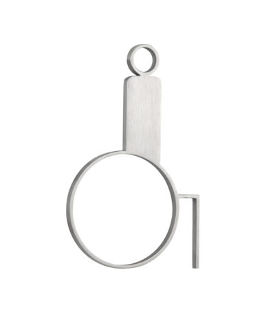 Accessible Restroom Sign - 120mm - Stainless Steel