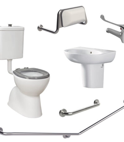 Accessible Toilet Care Kit 2 with Right-Hand 40° Rail
