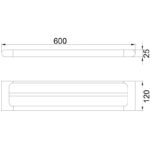 ACL 3604-600 KARA DOUBLE TOWEL RAIL 600MM CHROME - Urban Designs Bathroom and Kitchen
