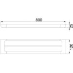 ACL 3604-800 KARA DOUBLE TOWEL RAIL 800MM CHROME - Urban Designs Bathroom and Kitchen