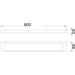 ACL 3803-600 SETO SINGLE TOWEL RAIL 600MM CHROME - Urban Designs Bathroom and Kitchen
