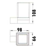 ACL 6402 ROSA TUMBLER HOLDER CHROME / MATTE BLACK - Urban Designs Bathroom and Kitchen