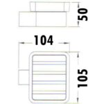 ACL 6403 ROSA SOAP DISH CHROME / MATTE BLACK - Urban Designs Bathroom and Kitchen
