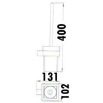 ACL 6407 ROSA TOILET BRUSH CHROME / MATTE BLACK - Urban Designs Bathroom and Kitchen