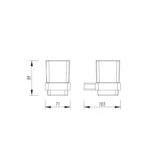 ACL 7106 AIKO TUMBLER HOLDER CHROME - Urban Designs Bathroom and Kitchen