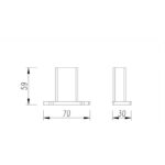 ACL 7110D AIKO DOUBLE ROBE HOOK CHROME - Urban Designs Bathroom and Kitchen