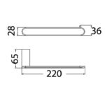ACL 7304 DOVE TOWEL BAR CHROME - Urban Designs Bathroom and Kitchen
