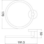 ACL 8113 OTUS TOWEL RING CHROME & COLOURED - Urban Designs Bathroom and Kitchen
