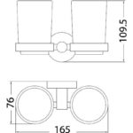 ACL 8128 OTUS DOUBLE TUMBLER HOLDER CHROME - Urban Designs Bathroom and Kitchen