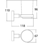 ACL 8921 SARA TUMBLER HOLDER CHROME - Urban Designs Bathroom and Kitchen