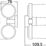 ACL 8928 SARA DOUBLE TUMBLER HOLDER CHROME - Urban Designs Bathroom and Kitchen