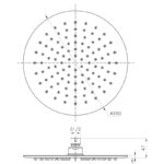 ACL HPA11-102 KARA ROUND STAINLESS STEEL SHOWER HEAD 250MM CHROME - Urban Designs Bathroom and Kitchen