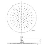 ACL HPA11-103 KARA ROUND STAINLESS STEEL SHOWER HEAD 300MM CHROME - Urban Designs Bathroom and Kitchen