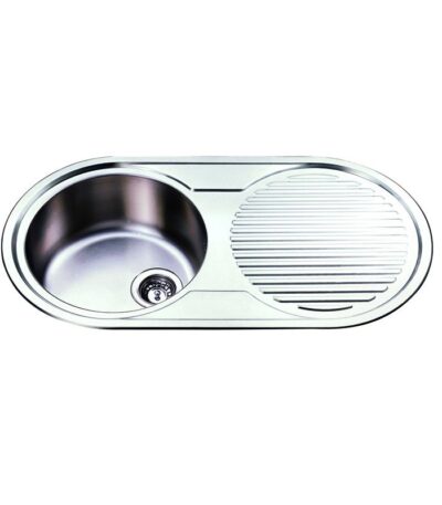 ACL NH1500 RHB/ LHB ROUND SINGLE KITCHEN SINK WITH SINGLE DRAINER LEFT/RIGHT HAND BOWL STAINLESS STEEL - Urban Designs Bathroom and Kitchen