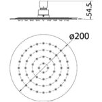 ACL PRS0801N-R DOVE ROUND STAINLESS STEEL SHOWER HEAD 200MM CHROME - Urban Designs Bathroom and Kitchen