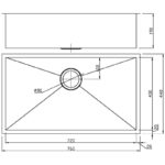 ACL PS720 ROSA ABOVE/UNDERMOUNT SINGLE KITCHEN SINK STAINLESS STEEL - Urban Designs Bathroom and Kitchen