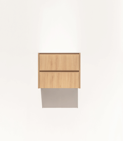 Addison 2-Drawer 600mm - Pure Oak - 1 Cut-Out
