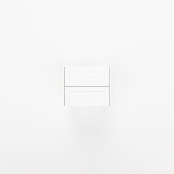 Addison 2-Drawer 600mm - Shaker - Matte White - 1 Cut-Out
