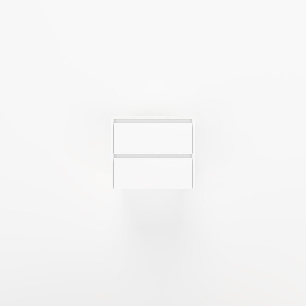 Addison 2-Drawer 600mm - White - 1 Cut-Out