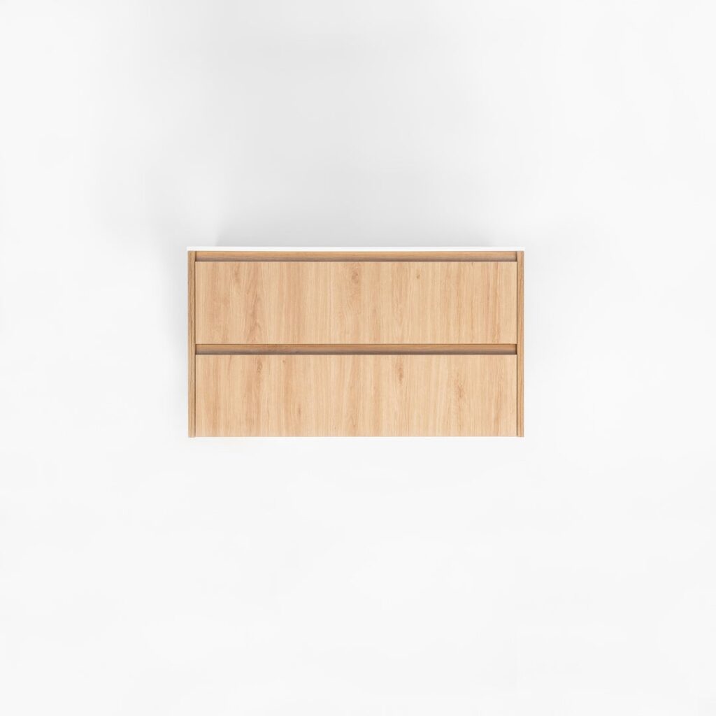 Addison 2-Drawer 900mm - Pure Oak - 1 Cut-Out