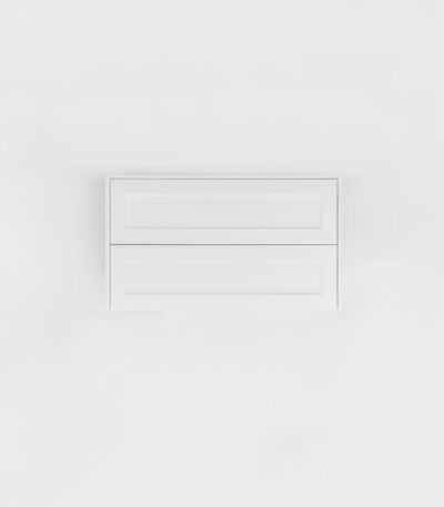 Addison 2-Drawer 900mm - Shaker - Matte White - 1 Cut-Out