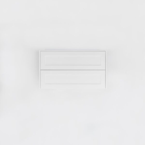 Addison 2-Drawer 900mm - Shaker - Matte White - 1 Cut-Out