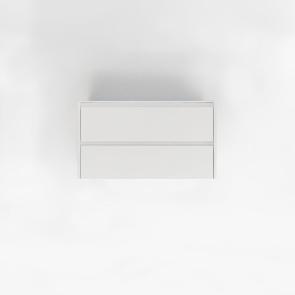 Addison 2-Drawer 900mm - White - 1 Cut-Out