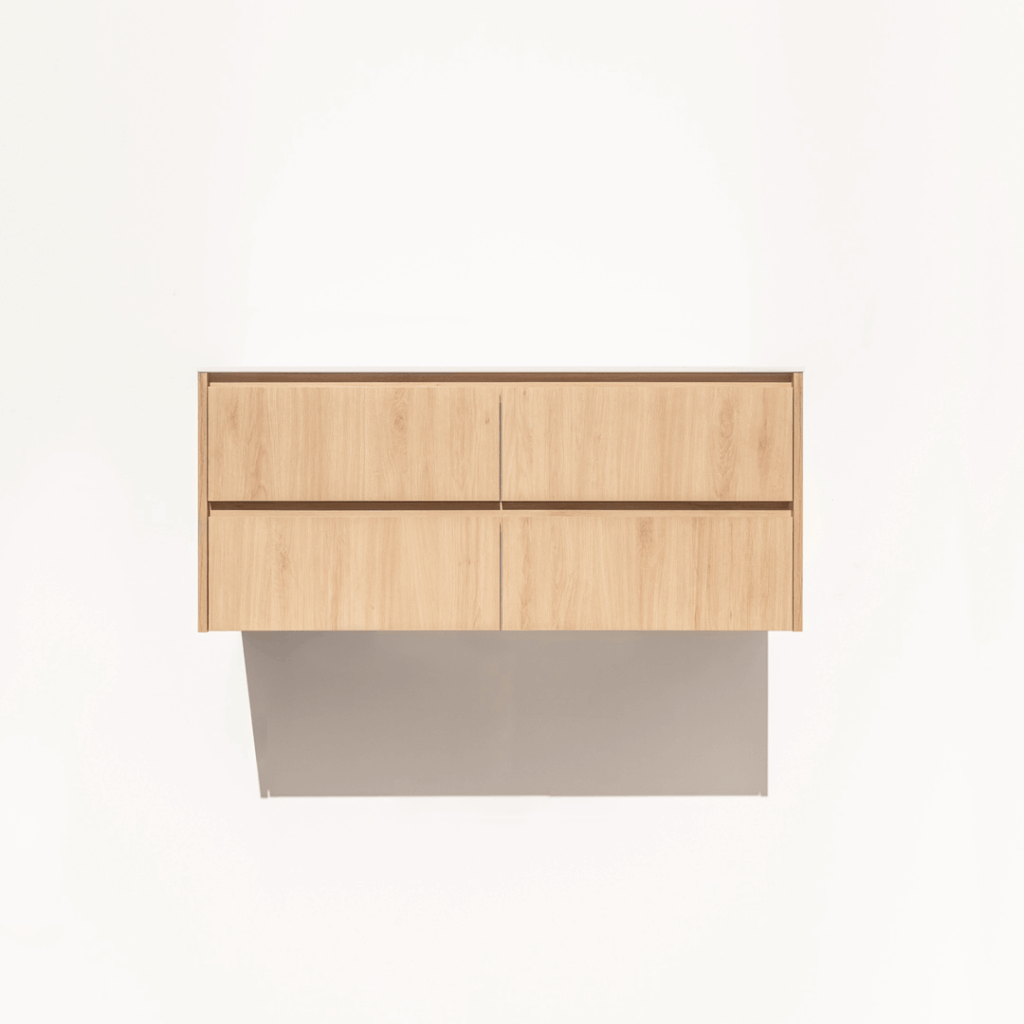 Addison 4-Drawer 1164mm - Pure Oak - 1 Cut-Out