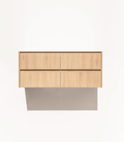Addison 4-Drawer 1164mm - Pure Oak - 1 Cut-Out