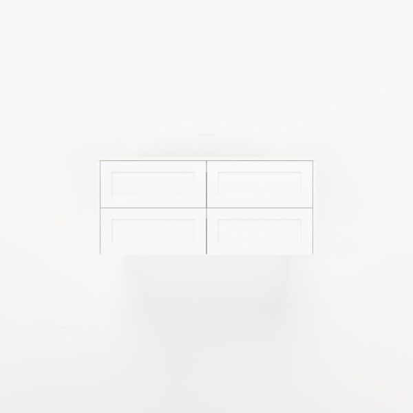 Addison 4-Drawer 1164mm - Shaker - Matte White - 1 Cut-Out