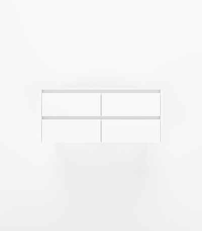 Addison 4-Drawer 1164mm - White - 1 Cut-Out