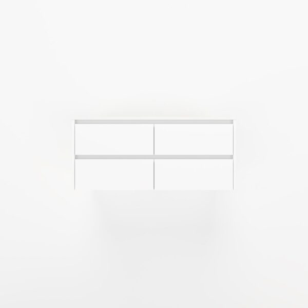 Addison 4-Drawer 1164mm - White - 1 Cut-Out